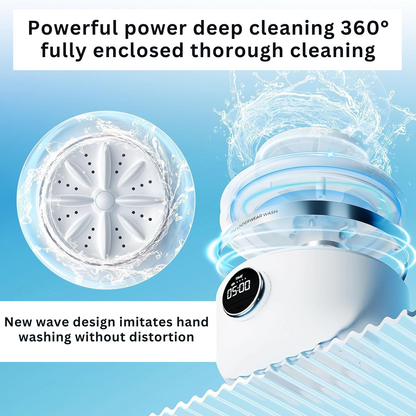 FreshWave™ Mini Washer – Smart Portable Washing Machine
