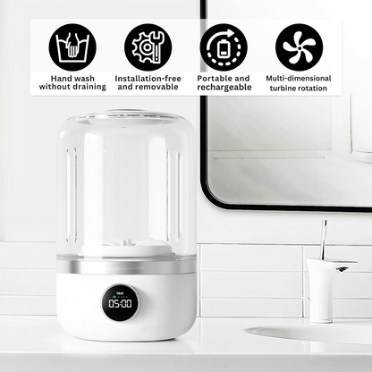 FreshWave™ Mini Washer – Smart Portable Washing Machine